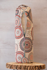Yoga Bolster mit Bio Dinkelspelzen , mit Mandalamuster "Fire Blossom"