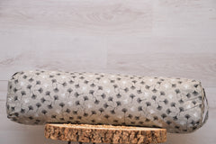 2er-Set Yogakissen halbmond & Bolster mit Bio Dinkelspelzen "Grey-White Zen"