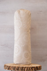 Yoga Bolster mit Bio Dinkelspelzen , mit Mandalamuster "Balanced Feeling"