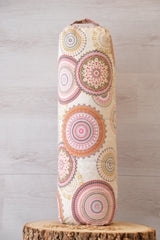 Yoga Bolster mit Bio Dinkelspelzen , mit Mandalamuster "Relaxation"