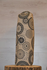 Yoga Bolster mit Bio Dinkelspelzen , mit Mandalamuster "Black Zen"
