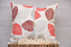 Kissen "Lovely Leaves" aus Baumwolle mit Kapokfüllung