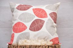 Kissen "Lovely Leaves" aus Baumwolle mit Kapokfüllung