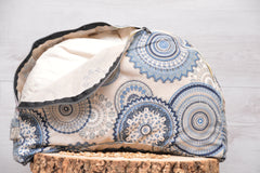 2er-Set Kissenbezug - Bolster & Halbmond- oder Meditationskissen (rund) "Deep Blue"