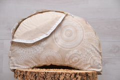 2er-Set Kissenbezug - Bolster & Halbmond- oder Meditationskissen (rund) "Balanced Feeling"