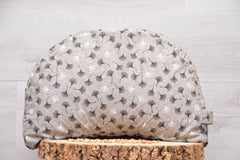 2er-Set Yogakissen halbmond & Bolster mit Bio Dinkelspelzen "Grey-White Zen"